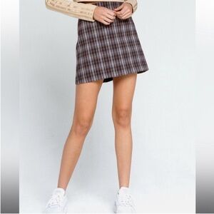 West of Melrose Plaid Mini Skirt Size S